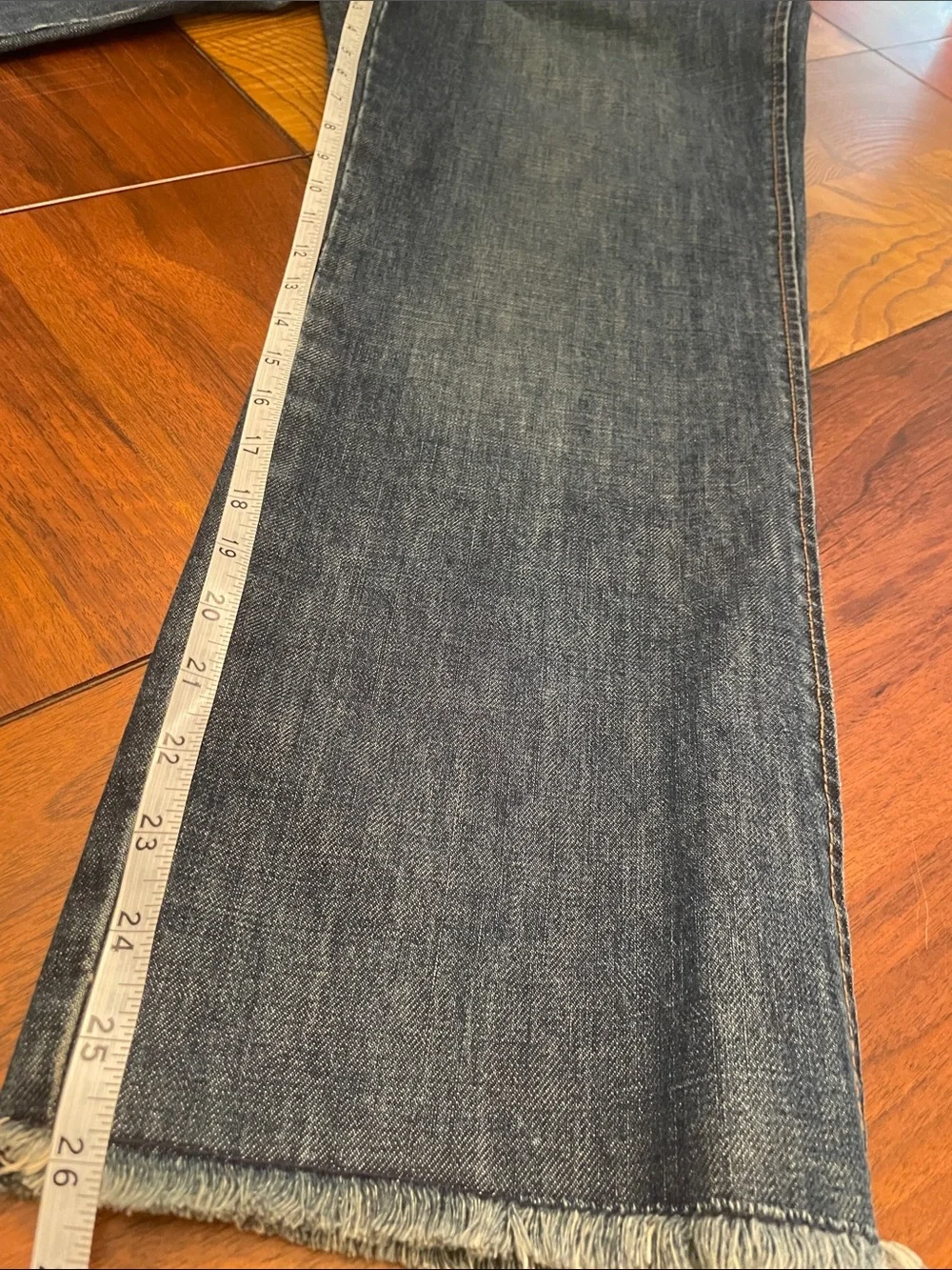 J. Crew High-Rise Dark Blue Denim Jeans with Silver Buttons C69